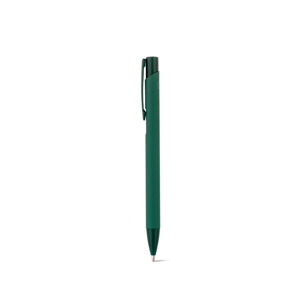 CLINT promotional pen in dark green with custom logo branding