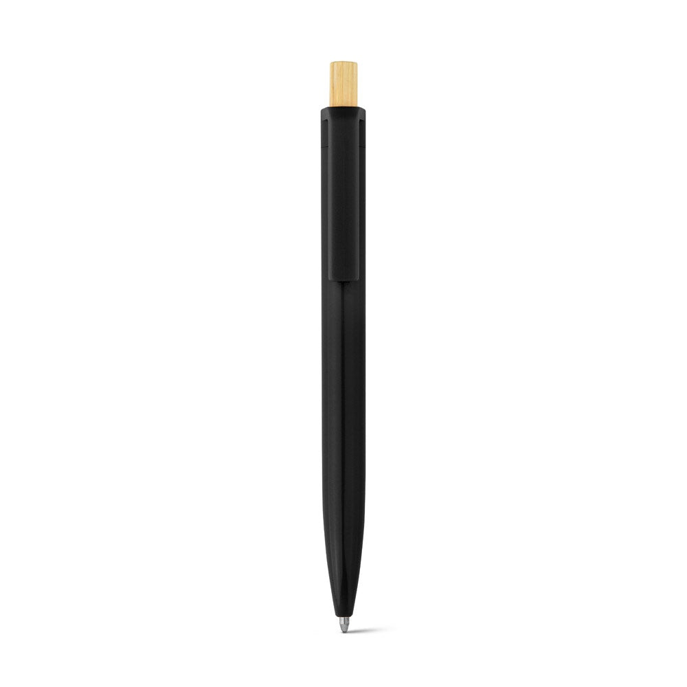 ZARA promotional pen in black (detail view) with custom logo branding