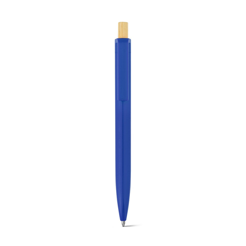 ZARA promotional pen in blue (detail view) with custom logo branding