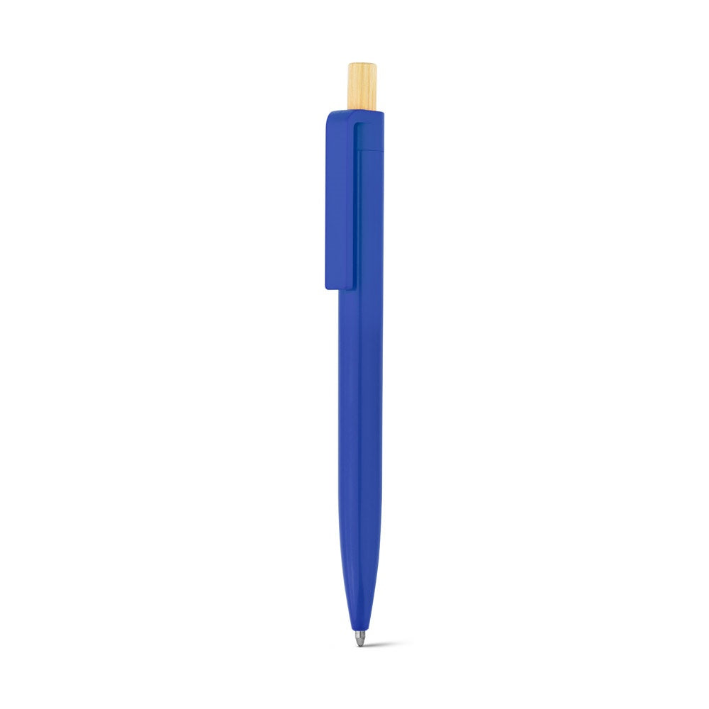 ZARA promotional pen in blue (detail view) with custom logo branding