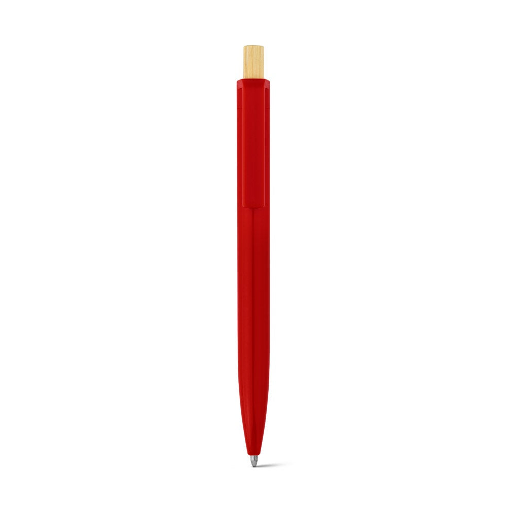ZARA promotional pen in red (detail view) with custom logo branding