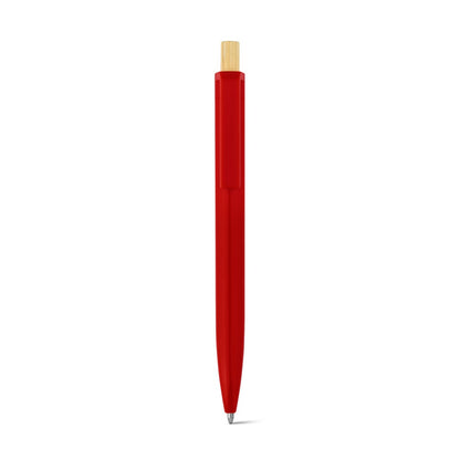 ZARA promotional pen in red (detail view) with custom logo branding