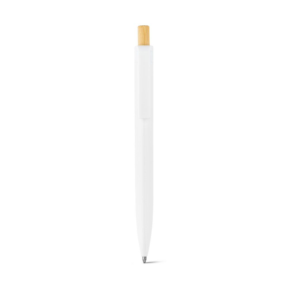 ZARA promotional pen in white (detail view) with custom logo branding