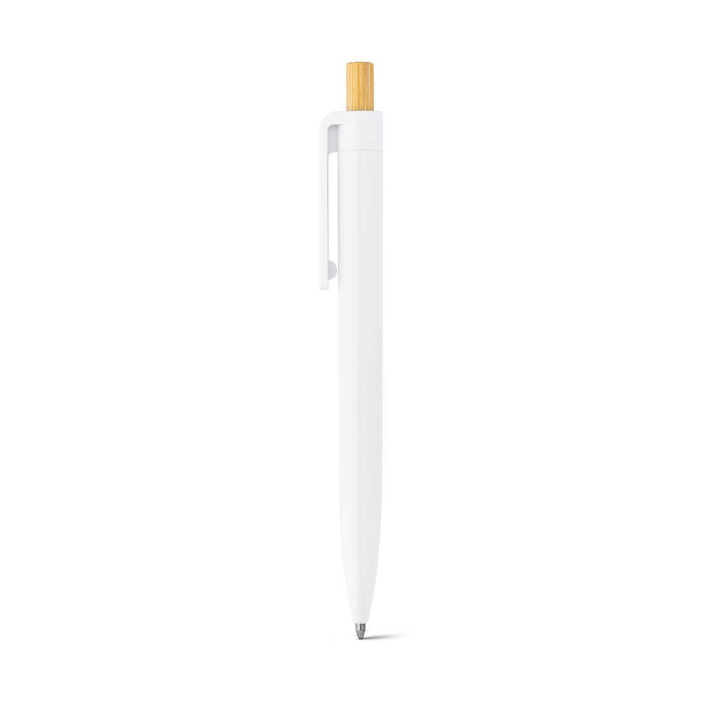 ZARA promotional pen in white with custom logo branding