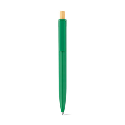 ZARA promotional pen in green (detail view) with custom logo branding
