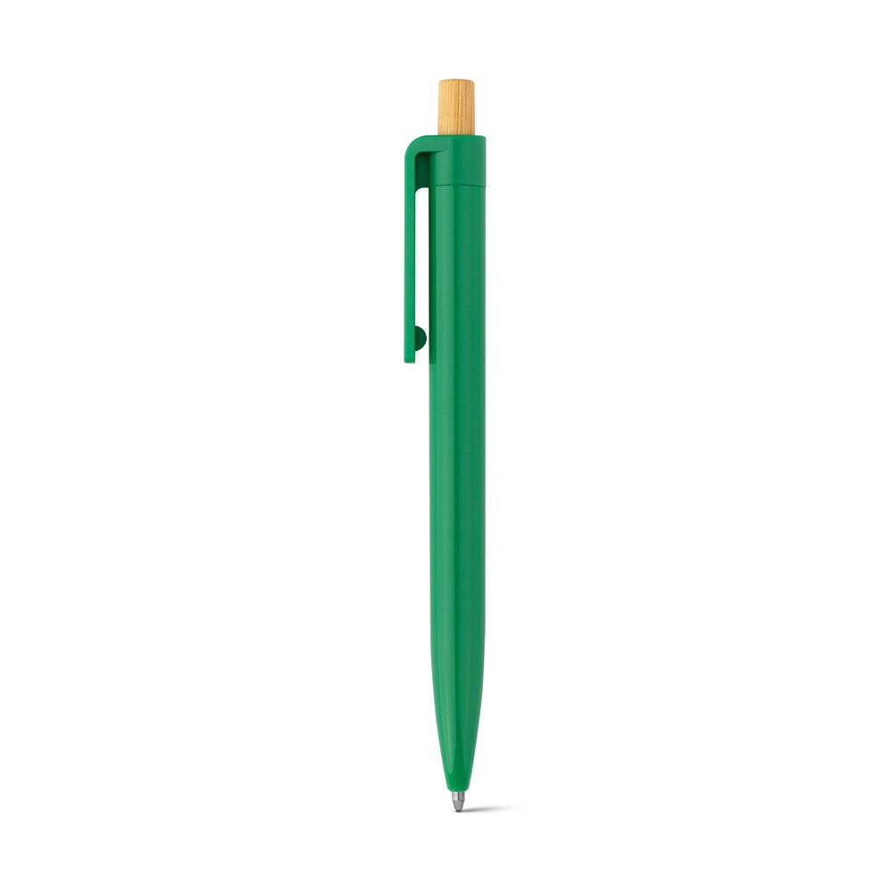 ZARA promotional pen in green with custom logo branding