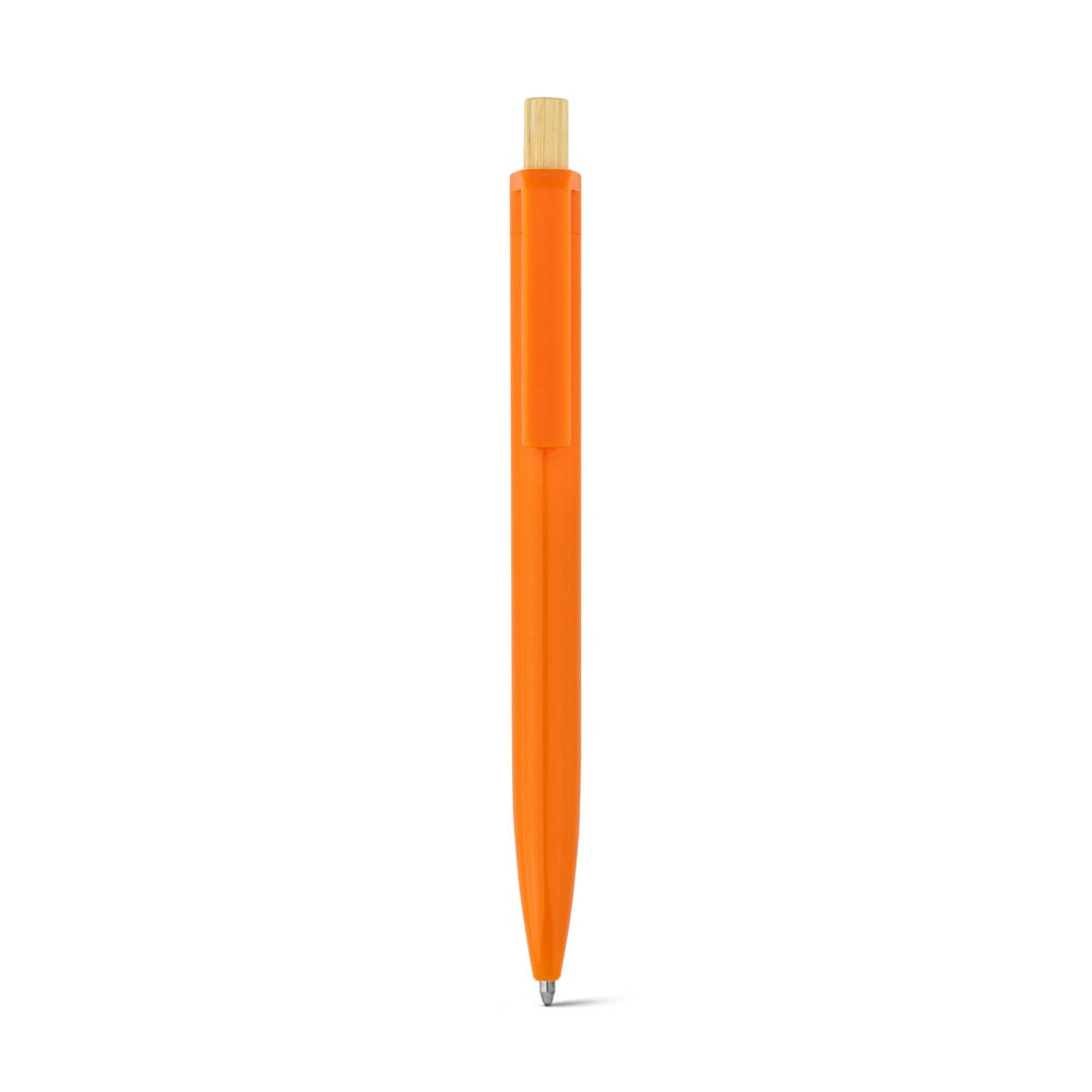 ZARA promotional pen in orange (detail view) with custom logo branding