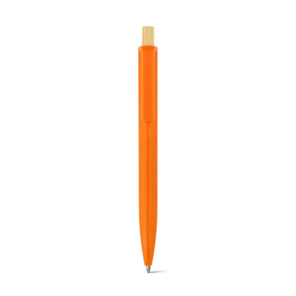 ZARA promotional pen in orange (detail view) with custom logo branding