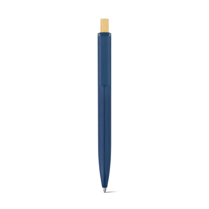 ZARA promotional pen in navy blue (detail view) with custom logo branding