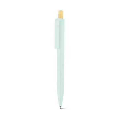ZARA promotional pen in pastel green (detail view) with custom logo branding