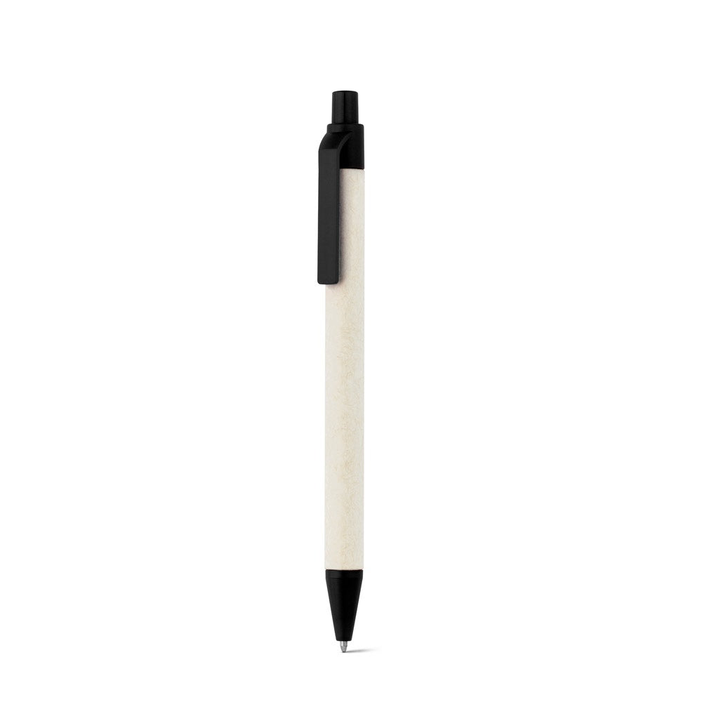 MILINK promotional pen in black (detail view) with custom logo branding