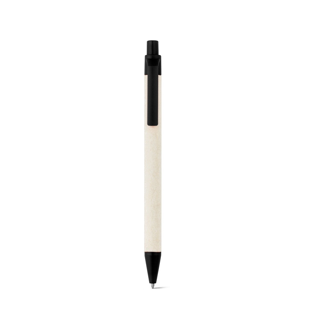 MILINK promotional pen in black (detail view) with custom logo branding