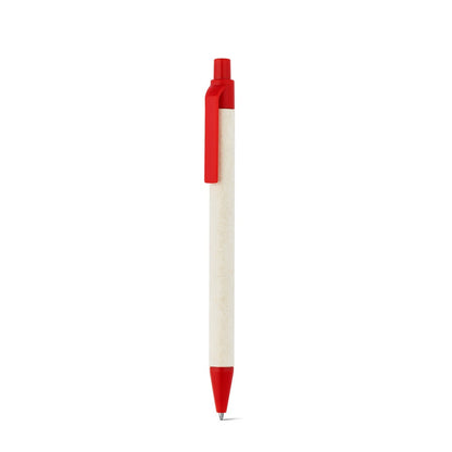 MILINK promotional pen in red (detail view) with custom logo branding