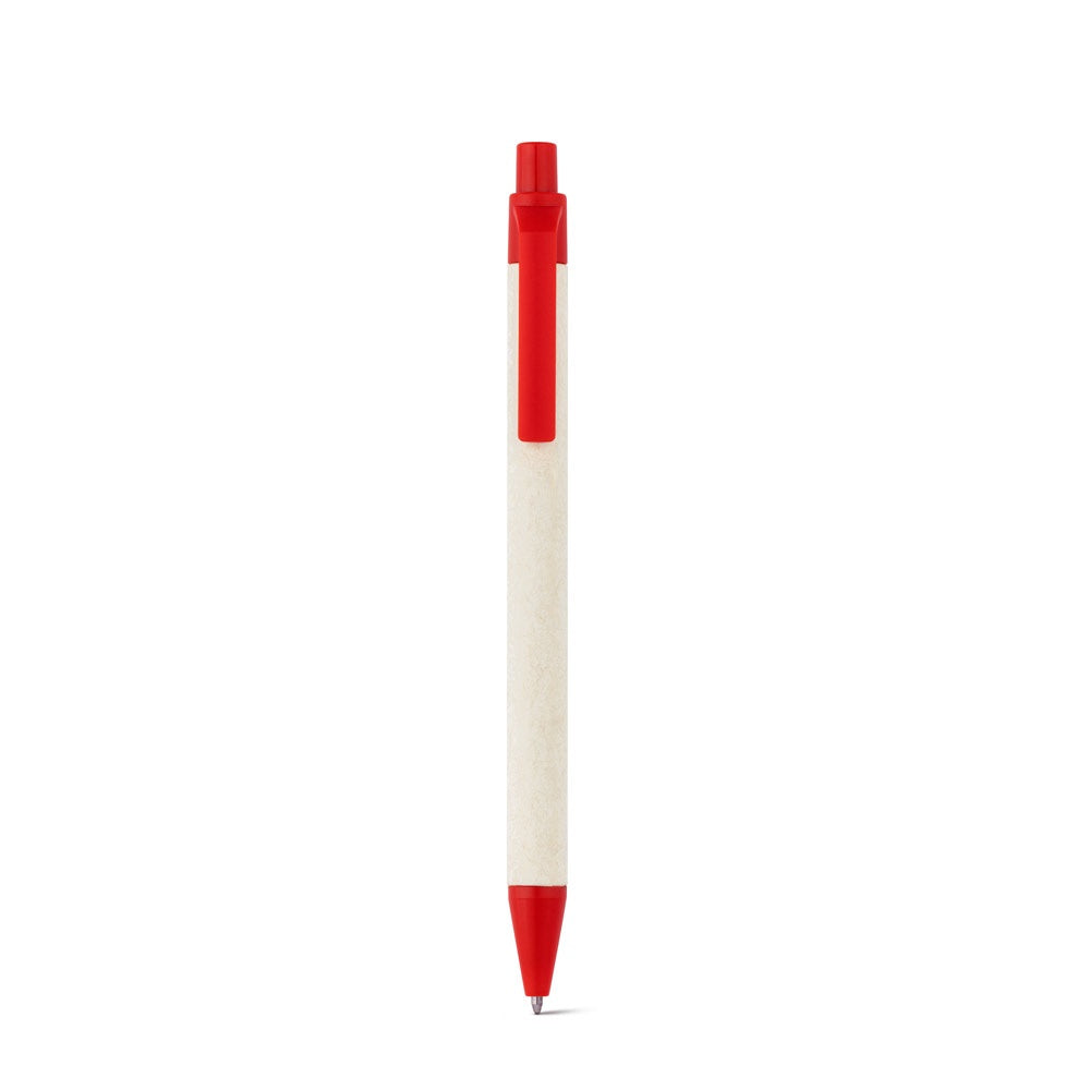 MILINK promotional pen in red (detail view) with custom logo branding