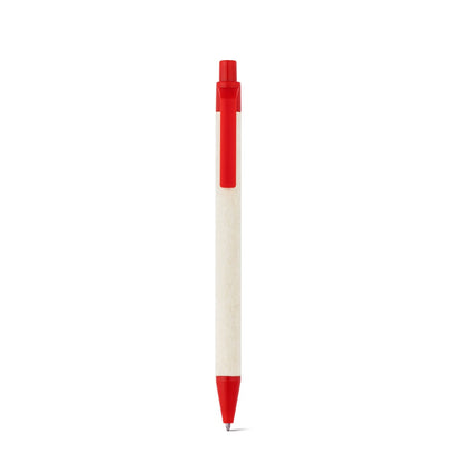 MILINK promotional pen in red (detail view) with custom logo branding