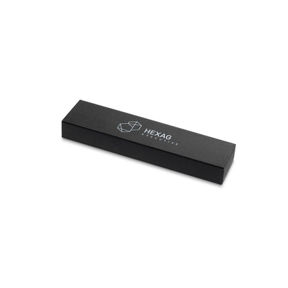 PENDULO promotional desk accessory in black with custom logo branding