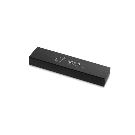 PENDULO promotional desk accessory in black with custom logo branding