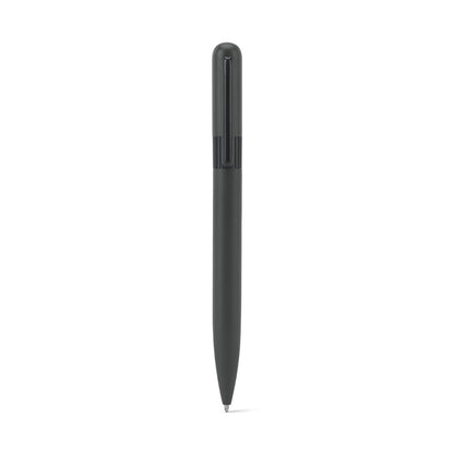 ELSIE ROUND promotional pen in gun metal (detail view) with custom logo branding