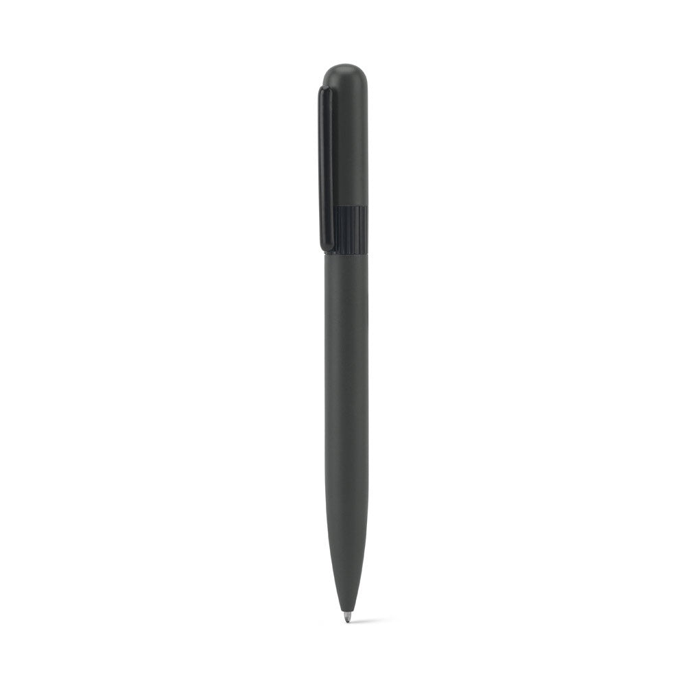 ELSIE ROUND promotional pen in gun metal with custom logo branding