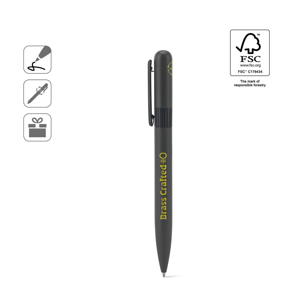 ELSIE ROUND promotional pen (complete set view) with custom logo branding