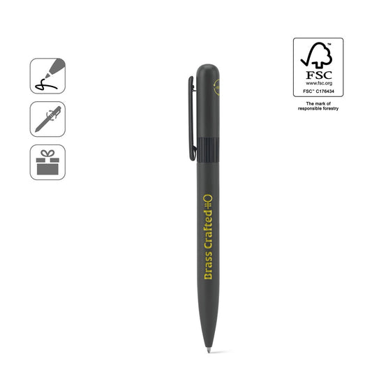ELSIE ROUND promotional pen (complete set view) with custom logo branding
