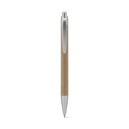 KYRA promotional pen in light grey (detail view) with custom logo branding