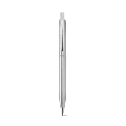 DOOLI promotional pen in silver (detail view) with custom logo branding