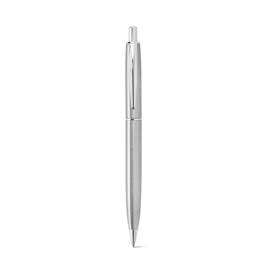 DOOLI promotional pen in silver (detail view) with custom logo branding