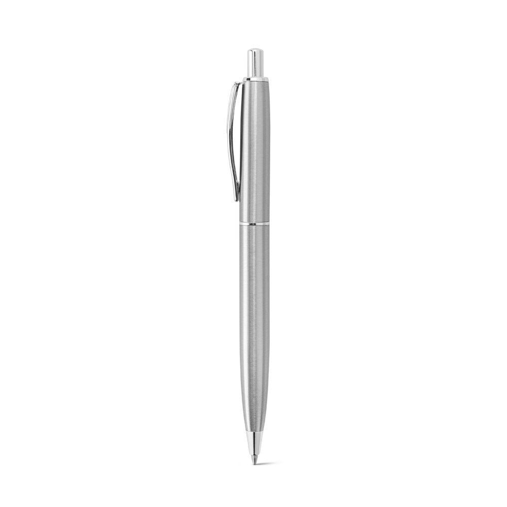 DOOLI promotional pen in silver (detail view) with custom logo branding