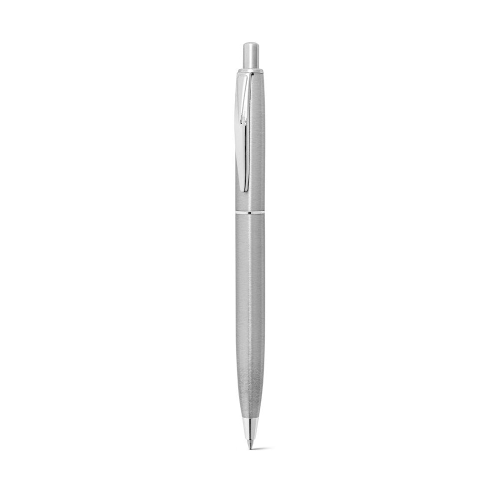 DOOLI promotional pen in silver with custom logo branding