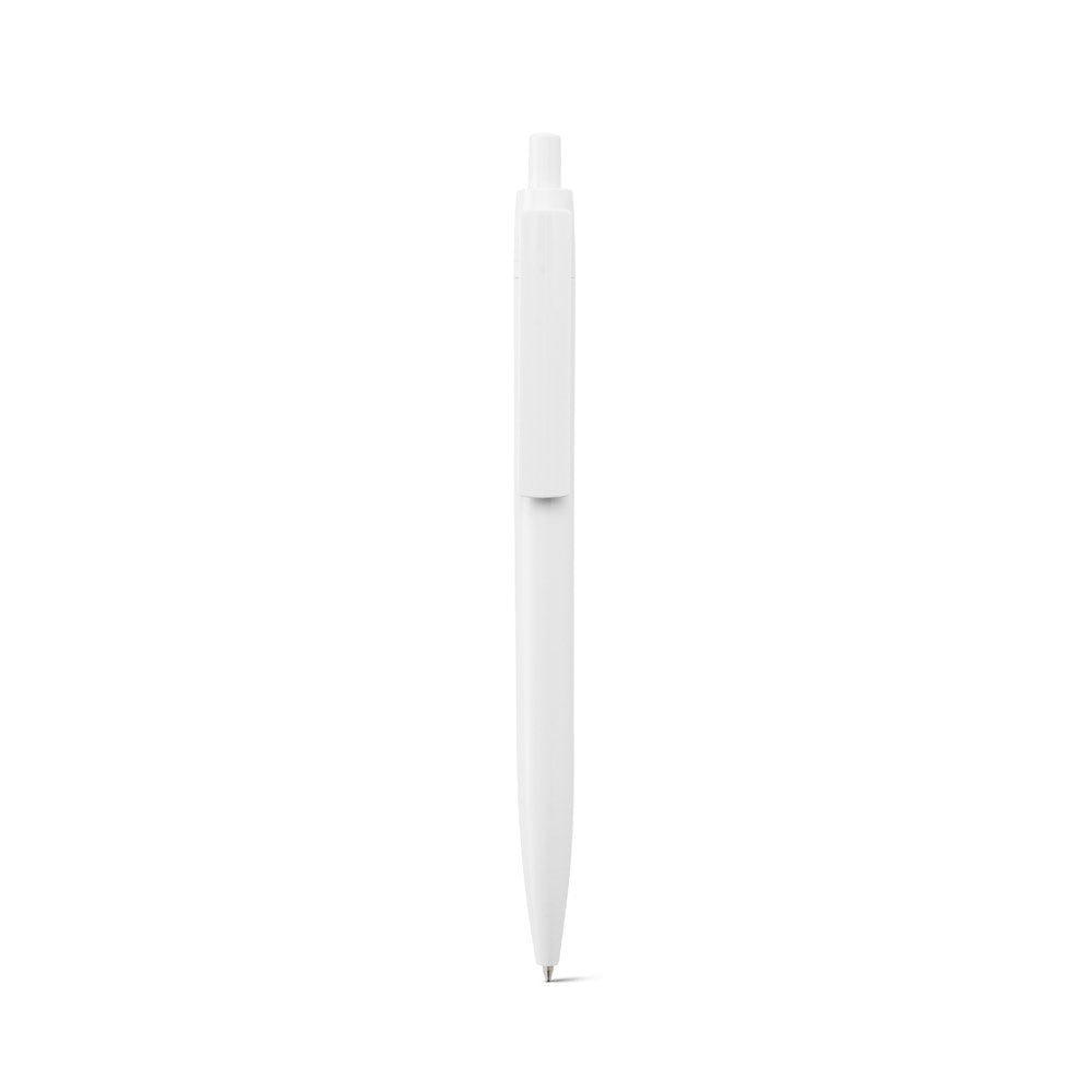 NOLWEN promotional pen in white (detail view) with custom logo branding