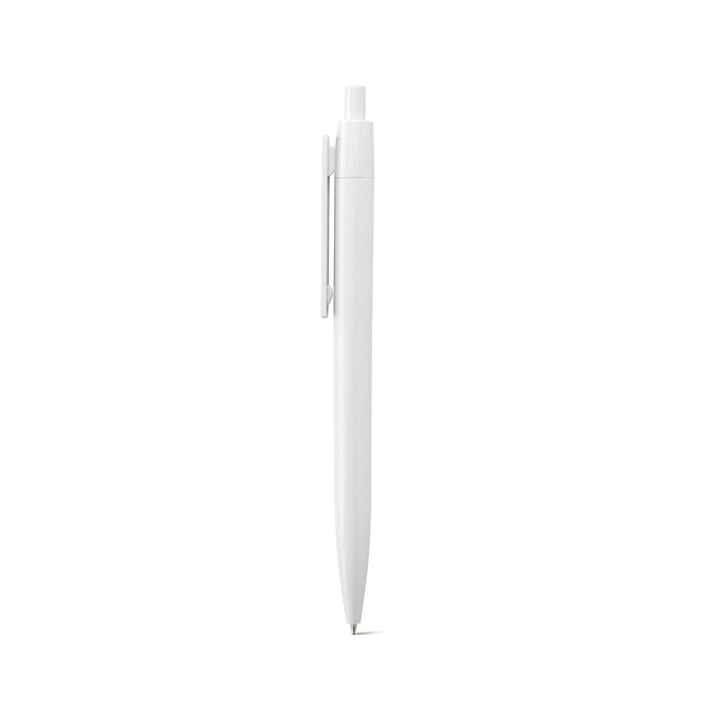 NOLWEN promotional pen in white (detail view) with custom logo branding