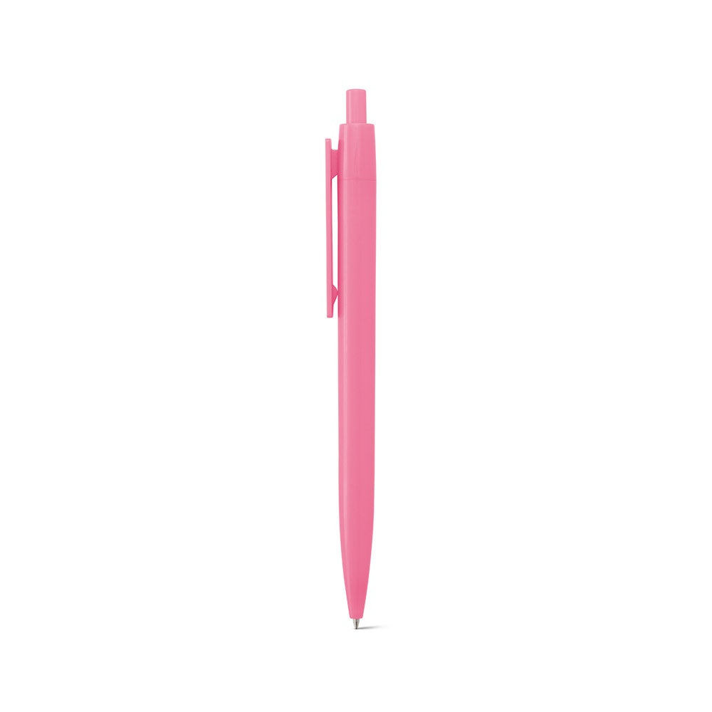NOLWEN promotional pen in light pink (detail view) with custom logo branding