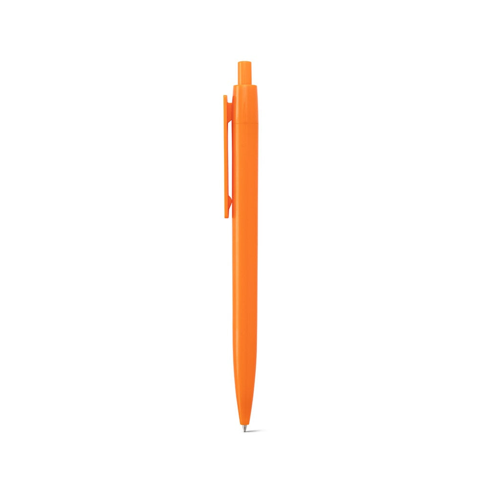 NOLWEN promotional pen in orange (detail view) with custom logo branding