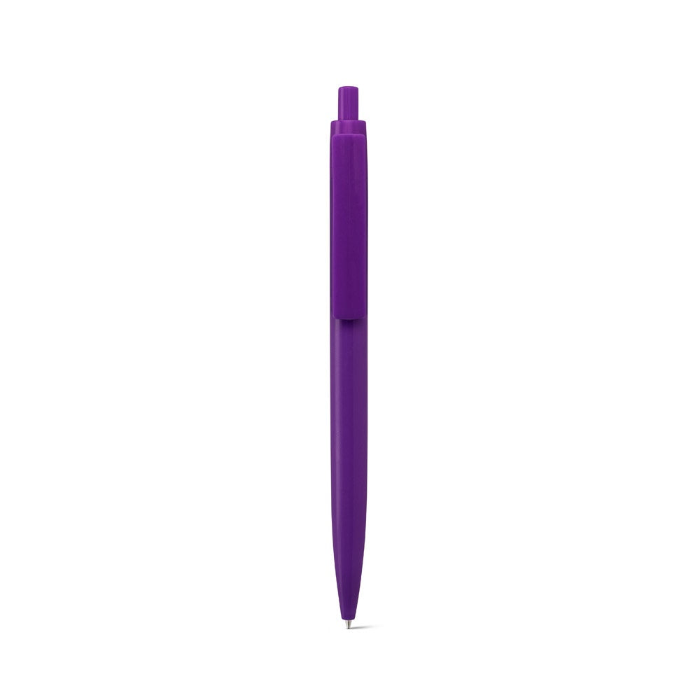 NOLWEN promotional pen in purple (detail view) with custom logo branding