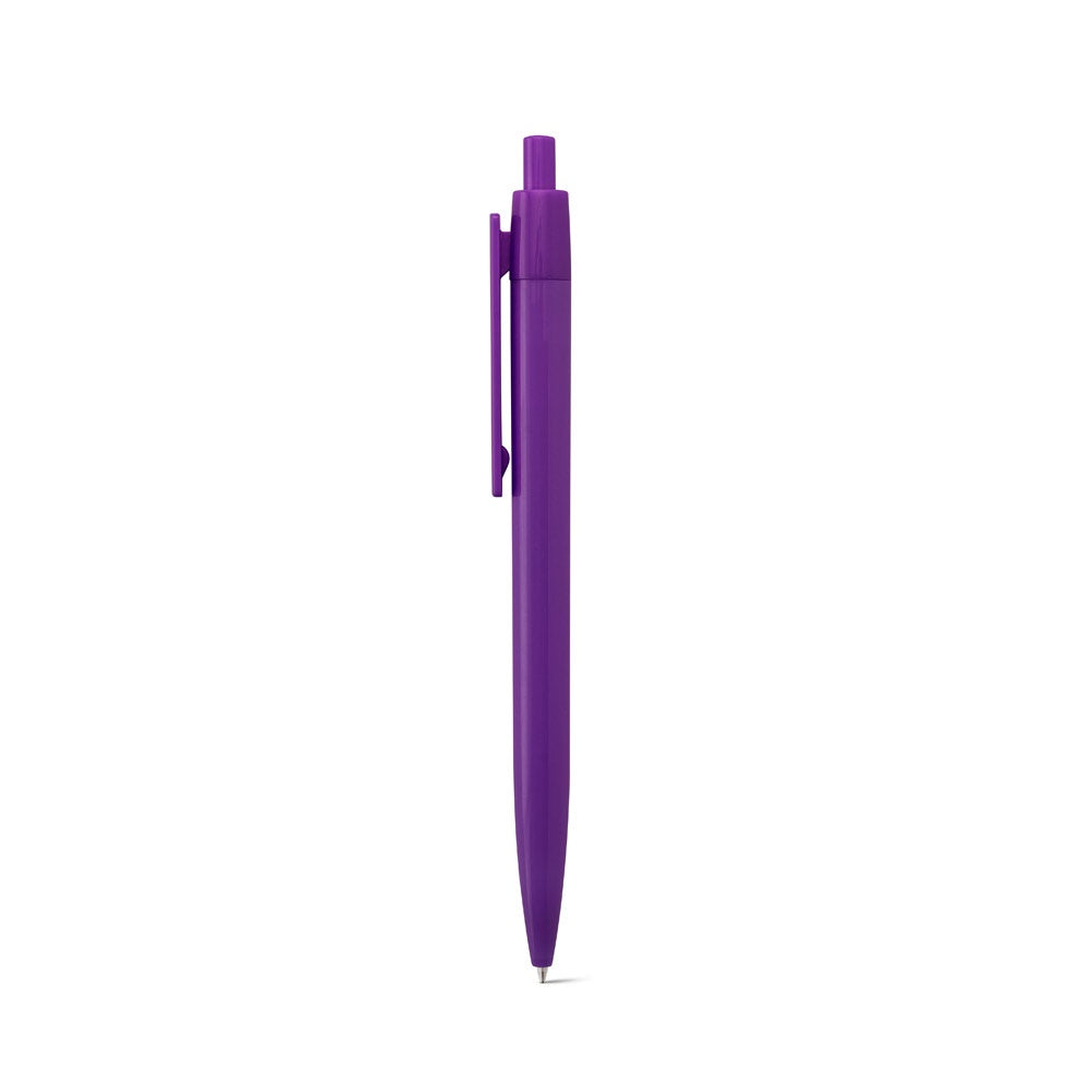 NOLWEN promotional pen in purple (detail view) with custom logo branding