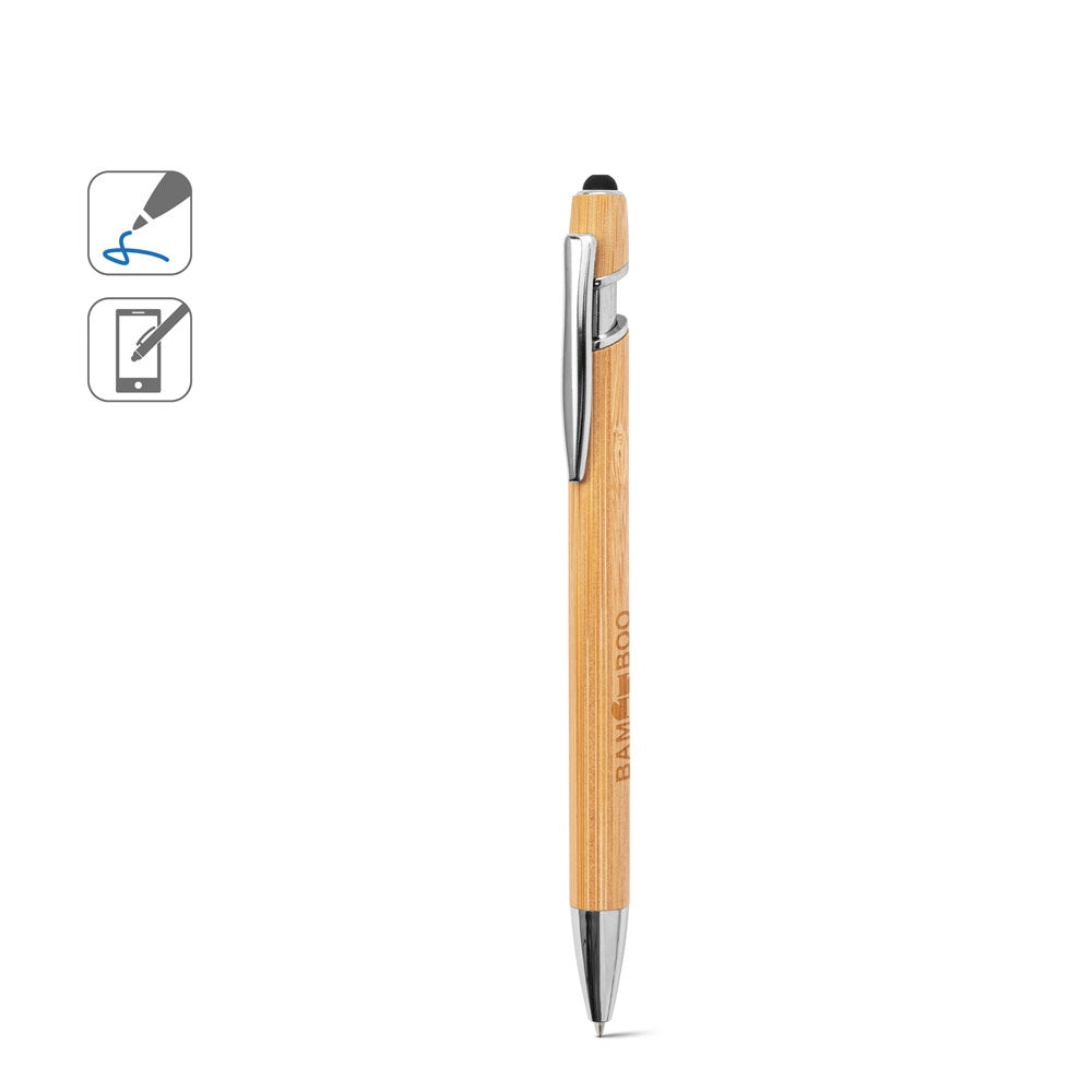 NEIL BAMBOO promotional pen (complete set view) with custom logo branding