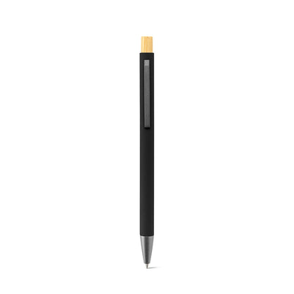 ZYLEN promotional pen in black (detail view) with custom logo branding