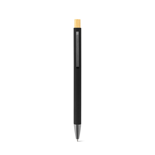 ZYLEN promotional pen in black (detail view) with custom logo branding