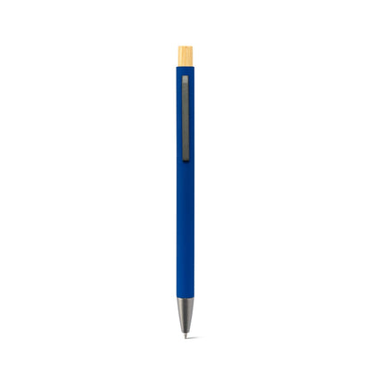 ZYLEN promotional pen in blue (detail view) with custom logo branding
