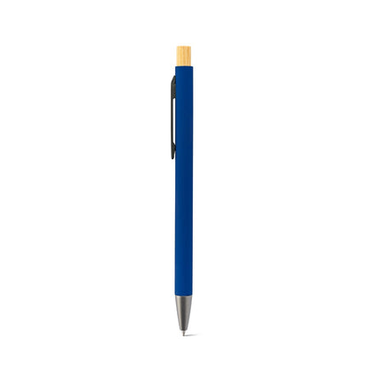 ZYLEN promotional pen in blue (detail view) with custom logo branding