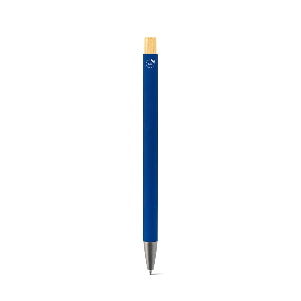 ZYLEN promotional pen in blue (detail view) with custom logo branding