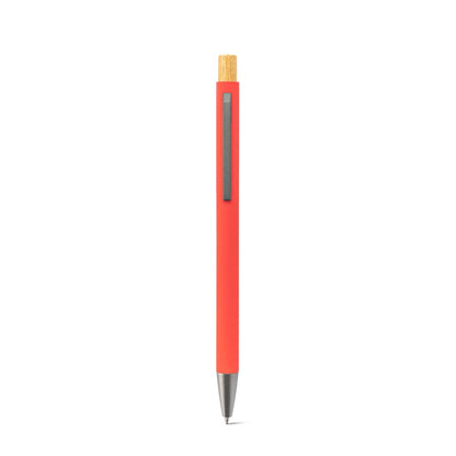 ZYLEN promotional pen in red (detail view) with custom logo branding