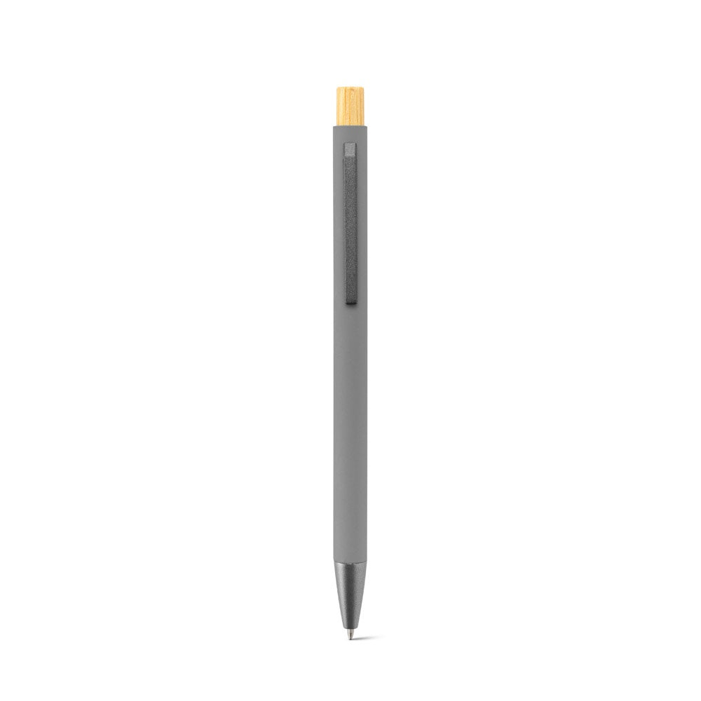 ZYLEN promotional pen in grey (detail view) with custom logo branding