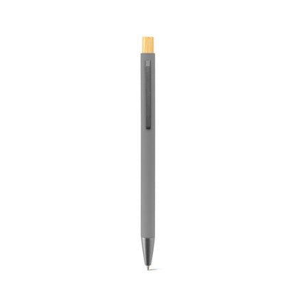 ZYLEN promotional pen in grey (detail view) with custom logo branding