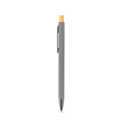 ZYLEN promotional pen in grey (detail view) with custom logo branding