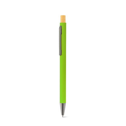 ZYLEN promotional pen in light green with custom logo branding