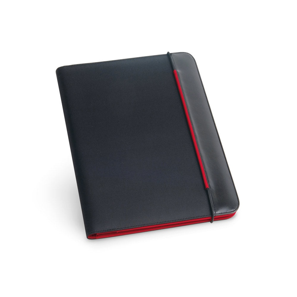 FITZGERALD promotional document folder in red with custom logo branding