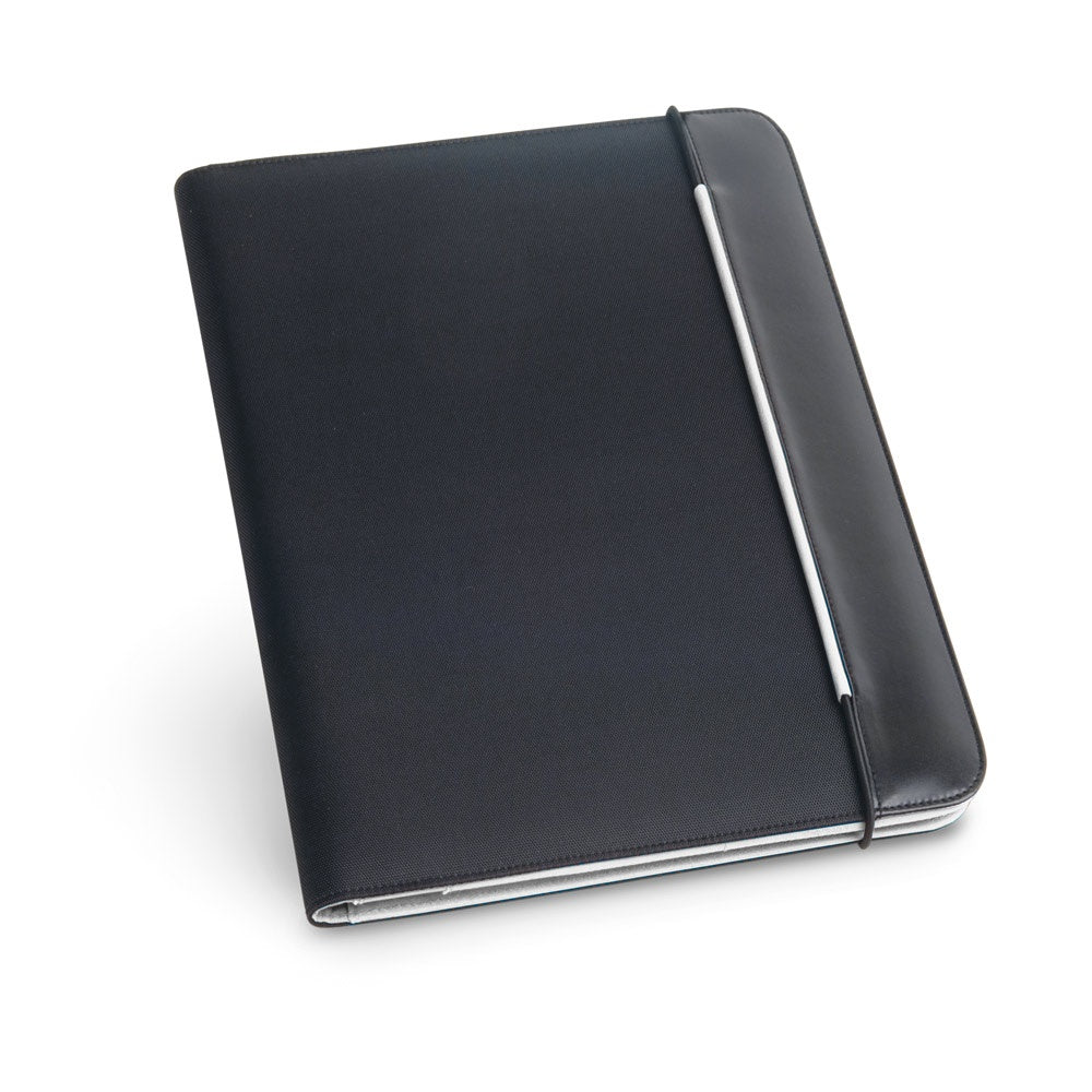 FITZGERALD promotional document folder in light grey with custom logo branding