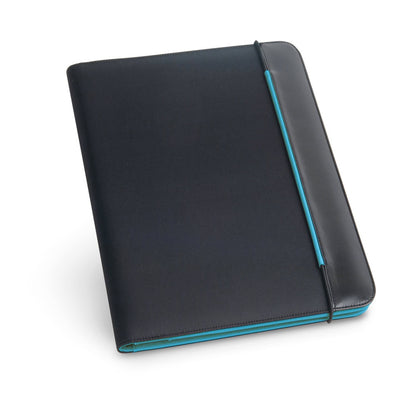 FITZGERALD promotional document folder in light blue with custom logo branding
